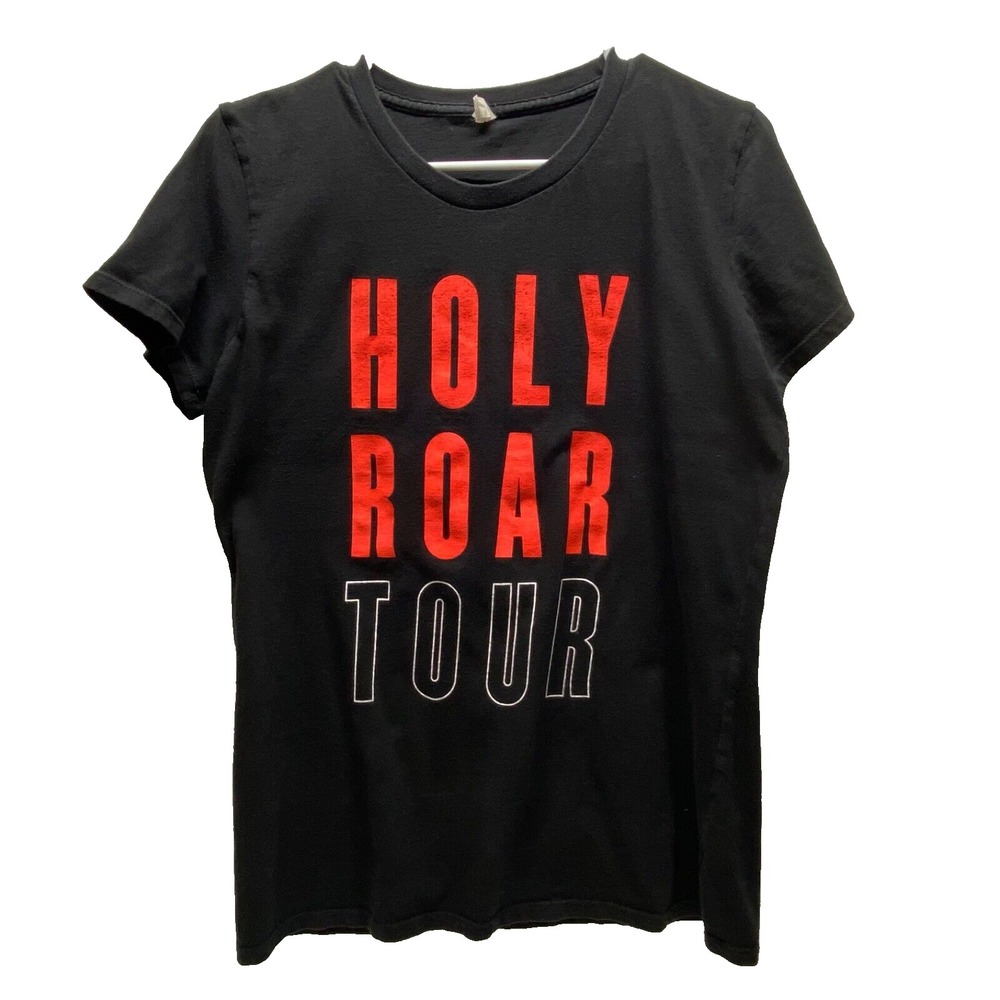 Holy Roar Tour T-Shirt Adult Large Black Concert Tee Goex Cotton Blend GUC